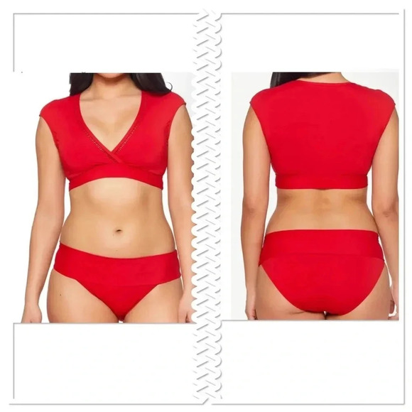 BLEU BY ROD BEATTIE BEHIND THE SEAMS HALTER TOP SIZE 10 BOTTOM SIZE 12 - Picture 1 of 12